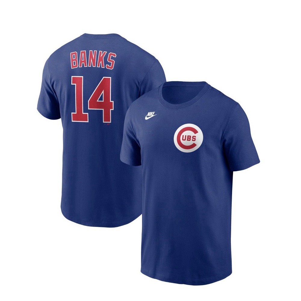 Men's Chicago Cubs Ernie Banks Nike Rush Blue Cooperstown Collection